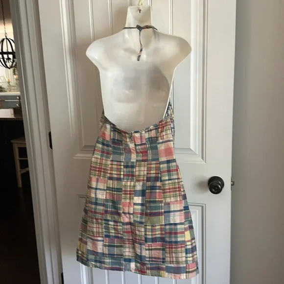 Ralph Lauren Madras Halter Dress Appears New Medium - Picture 4 of 7